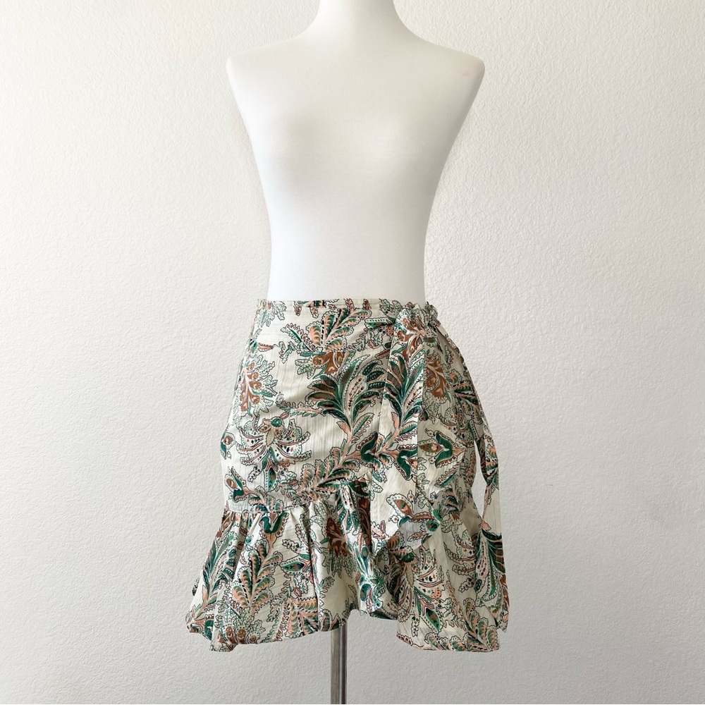 VERONICA BEARD MEMPHIS PAISLEY WRAP SKIRT - Picture 2 of 9